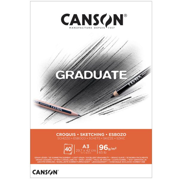 Get Canson Graduate Sketch Pad A3 Supply